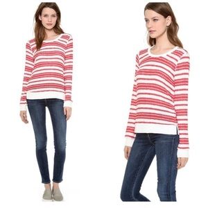 Splendid Red & White Striped Sweater